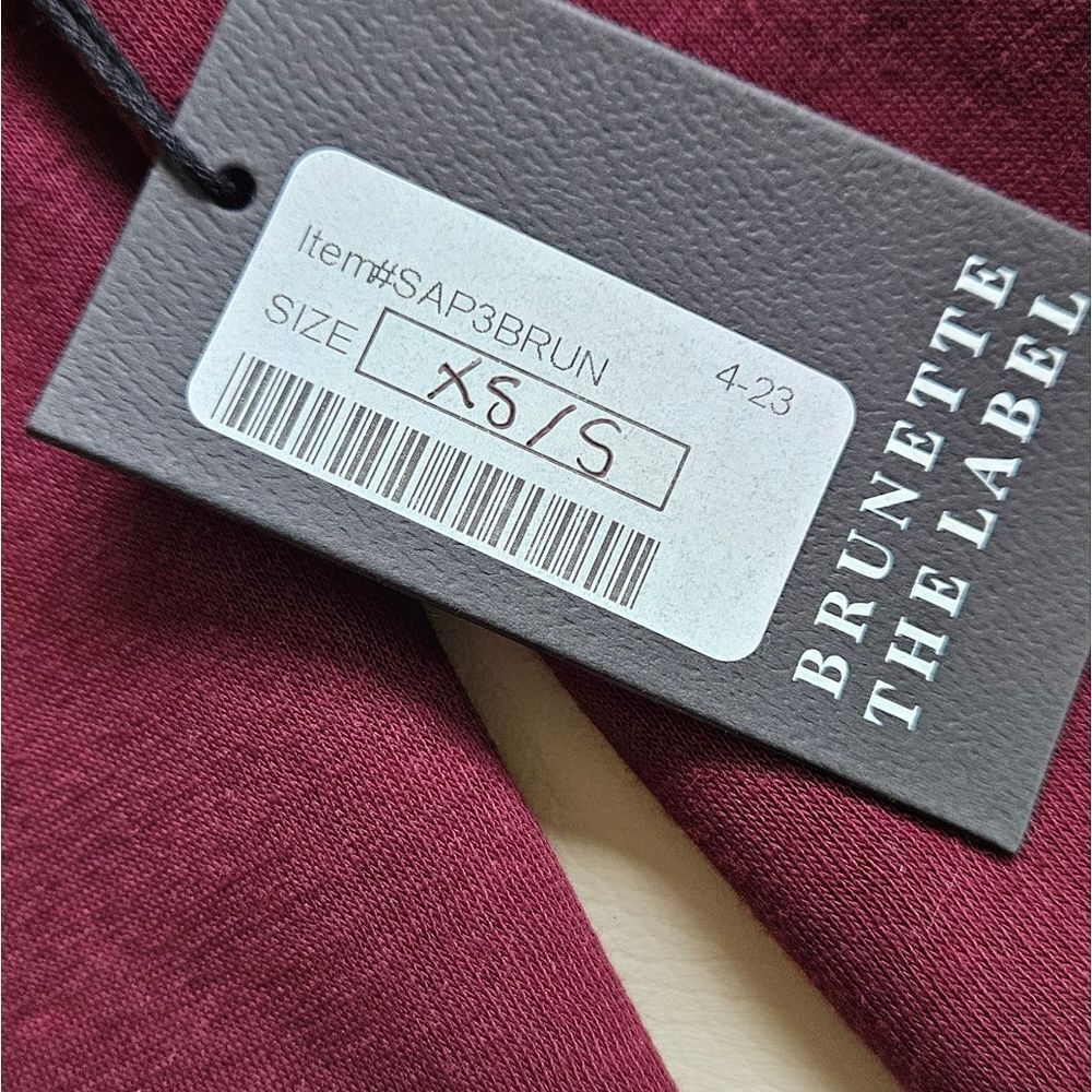 Brunette The Label Merlot Crew Neck Sweater - Picture 2 of 6